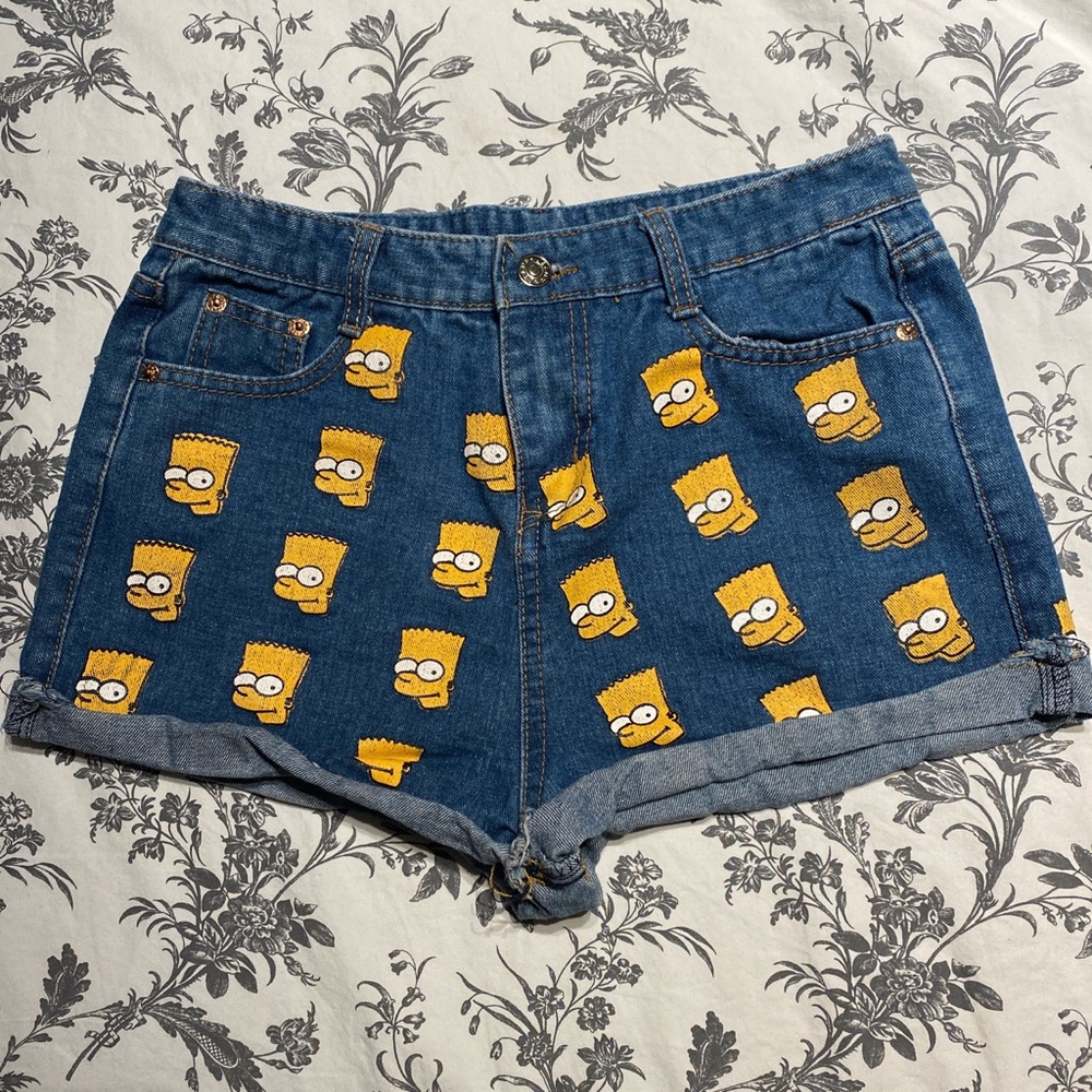 Denim Bart Simpson shorts